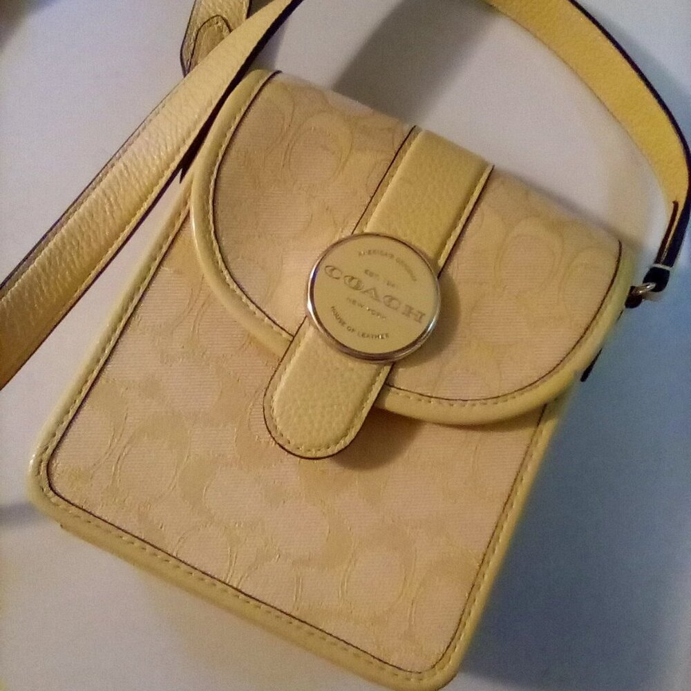 Coach Mini Crossbody Bag in Pale Yellow